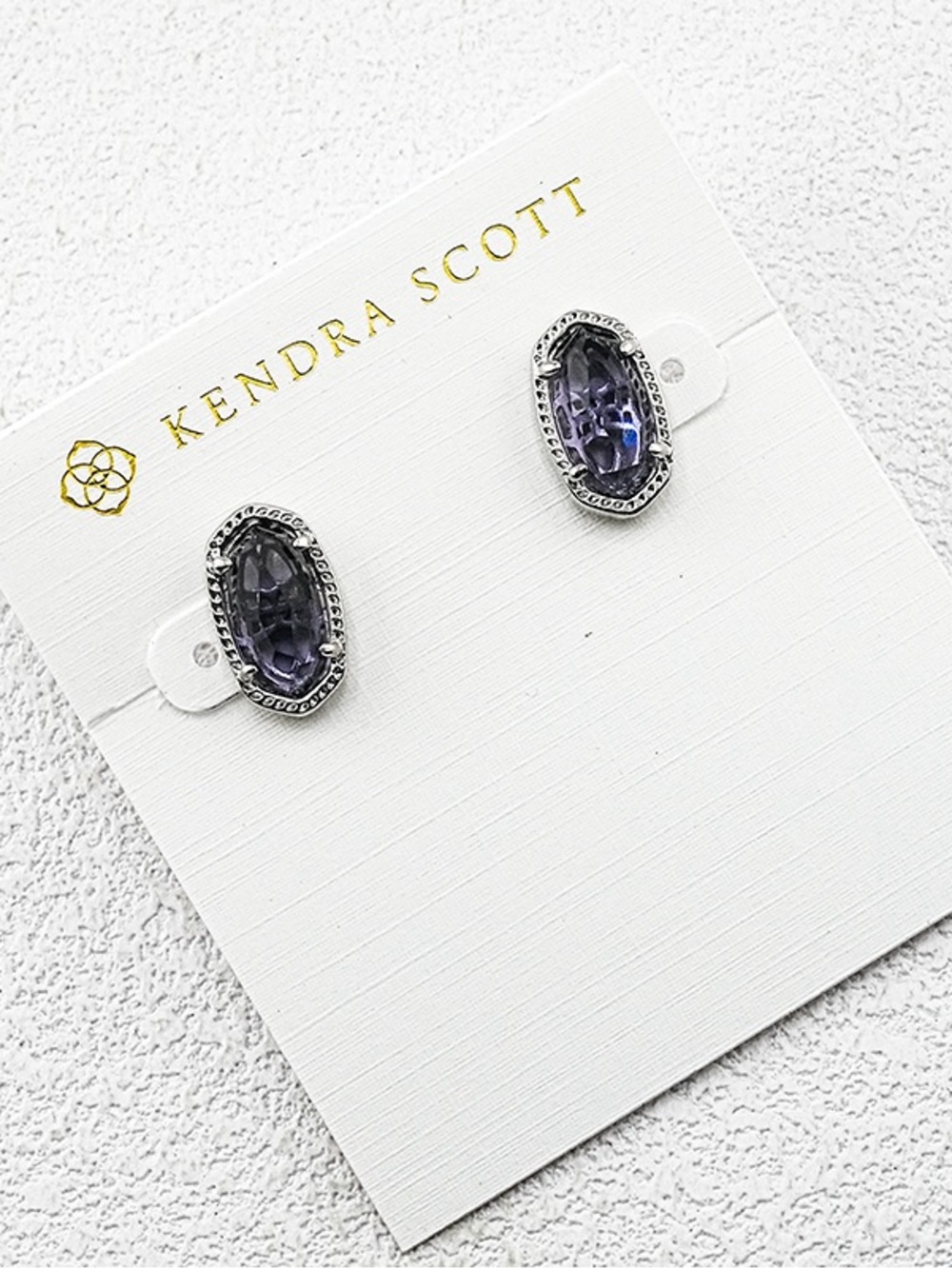 Kendra Scott Purple Oval Stud Earrings